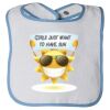 Infant Contrast Trim Terry Bib Thumbnail