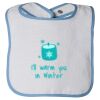 Infant Contrast Trim Terry Bib Thumbnail