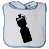 Infant Contrast Trim Terry Bib Thumbnail