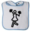 Infant Contrast Trim Terry Bib Thumbnail