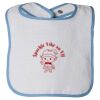 Infant Contrast Trim Terry Bib Thumbnail