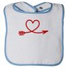 Infant Contrast Trim Terry Bib Thumbnail