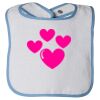 Infant Contrast Trim Terry Bib Thumbnail