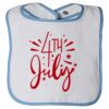 Infant Contrast Trim Terry Bib Thumbnail