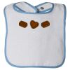 Infant Contrast Trim Terry Bib Thumbnail