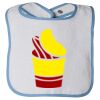 Infant Contrast Trim Terry Bib Thumbnail