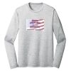 Sublimatable PosiCharge Long Sleeve Electric Heather Tee Thumbnail